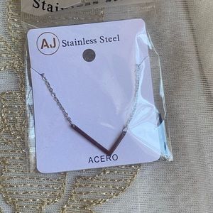 Stainless Steel Silver Letter L Necklace Holiday Gift